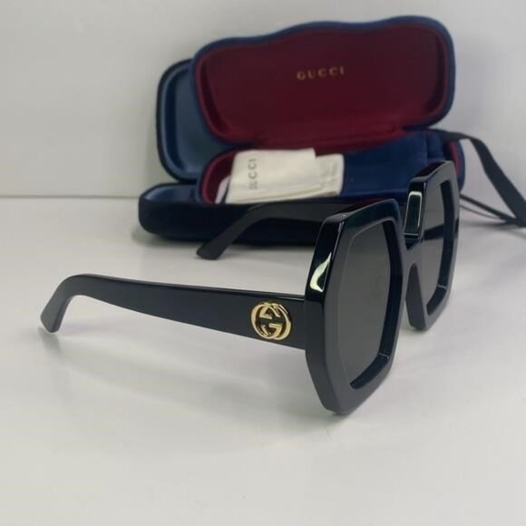 New Authentic Gucci Grey Geometric Ladies Sunglasses GG0772S 004 55 main image 5